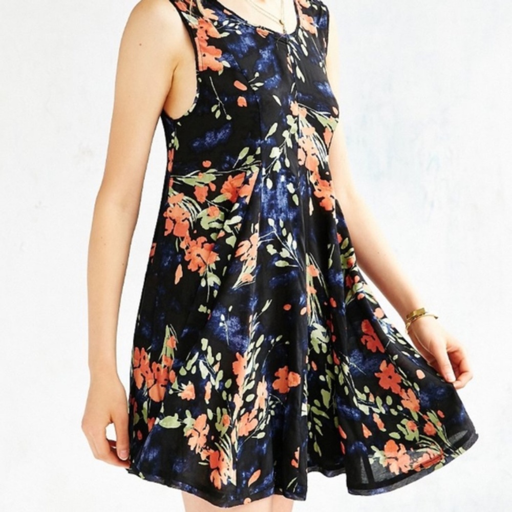 Anthro Ecote Swing Dress Scoop Back